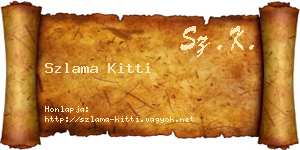 Szlama Kitti névjegykártya